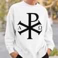 Chi Rho クリスチャン ゴッド アルファ オメガ イエスキリスト キリスト教 スウェットシャツ 彼への贈り物