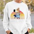 Chill Guy Meme Grill Guy Bratwurst グリル シェフグリル 長袖tシャツ スウェットシャツ 彼への贈り物