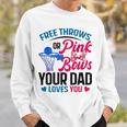 Dad Loves You Free Throw Or Pink Bows 性別発表 スウェットシャツ 彼への贈り物