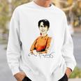 Daw Aunganuu Kyi-Signature 長袖tシャツ スウェットシャツ 彼への贈り物