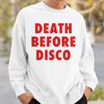 Death Before Disco Inspired メンズ レディース 80年代レトロ スウェットシャツ 彼への贈り物