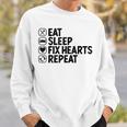 Eatleep Fix Heartsリピート心臓専門医心臓病学 スウェットシャツ 彼への贈り物