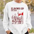 Elbows Up Canada Est 1867 カナダ国旗 カナダ地図 カナダ スウェットシャツ 彼への贈り物
