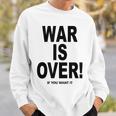 Exclusive War Is Over ご希望の場合限定ブラックプリント スウェットシャツ 彼への贈り物