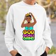 God Goals グラインドメラニン クリスチャン 楽しい ブラック クイーン ガールズ スウェットシャツ 彼への贈り物