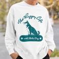The Happy Life Withhiba Dog かわいい柴犬 黒柴 赤柴 スウェットシャツ 彼への贈り物