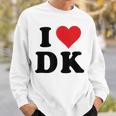 I Heart Dk Initials I Love DK First And Last Name D K スウェットシャツ 彼への贈り物