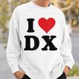 I Heart Dx Initials I Love DX First And Last Name D X スウェットシャツ 彼への贈り物