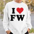 I Heart Fw Initials I Love FW First And Last Name F W スウェットシャツ 彼への贈り物