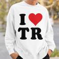 I Heart Tr Initials I Love TR First And Last NameR スウェットシャツ 彼への贈り物