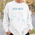 Hello World プログラマープログラミング言語コード 長袖tシャツ スウェットシャツ 彼への贈り物