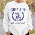 Introverted Antiocial Club 長袖tシャツ スウェットシャツ 彼への贈り物