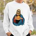 Jesus Holding A Pizza 長袖tシャツ スウェットシャツ 彼への贈り物