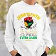 Junenth Breaking Every Chainince 1865 Fist Pride 長袖tシャツ スウェットシャツ 彼への贈り物