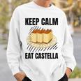 Keep Calm Eat Castella ヴィンテージ グランジ カステラ ケーキ好き スウェットシャツ 彼への贈り物