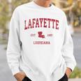 Lafayette ルイジアナ Laビンテージスポーツデザイン レッドプリント スウェットシャツ 彼への贈り物