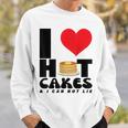 I Love Heart ホットケーキ パンケーキ Flapjacks Can Not Lie Foodie スウェットシャツ 彼への贈り物