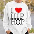 I Love Hip Hop ハート ラップ&ヒップホップファン スウェットシャツ 彼への贈り物