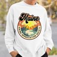 Maine Usa ハイキング ハイカー バックパッカー ハイキング 山 アウトドア 長袖tシャツ スウェットシャツ 彼への贈り物