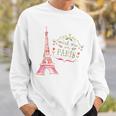 Meet Me In Paris 水彩プリントtシャツ エッフェル塔 スウェットシャツ 彼への贈り物