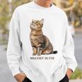 Mischief In Fur 猫写真 キジトラ 猫好き ネタ 猫しもべ 猫飼い 猫依存症 猫オーナー スウェットシャツ 彼への贈り物