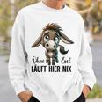 Ohne Esel Läuft Hier Nix ロバ 牧場 農業 ロバ スウェットシャツ 彼への贈り物