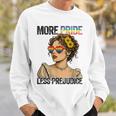 More Pride Less Prejudice Lgbt Pride Month Gay Pride Lesbian Sweatshirt Gifts for Him