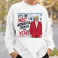 「今年一番素晴らしい言葉だ」トランプクリスマス 長袖tシャツ スウェットシャツ 彼への贈り物