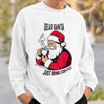 おもしろい親愛なるサンタさん、コーヒーを持ってきてクリスマスクリスマス スウェットシャツ 彼への贈り物