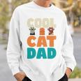 かっこいい猫お父さん面白い猫好きの男性 長袖tシャツ スウェットシャツ 彼への贈り物