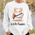 かわいいけど危険な面白いハムスター空手 スウェットシャツ 彼への贈り物