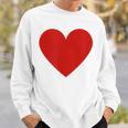 かわいい赤ミニマリスト ハート スウェットシャツ 彼への贈り物
