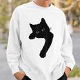 かわいい黒猫tシャツ ユニセックス スウェットシャツ 彼への贈り物