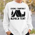 アルパカ キャンプ 恋人 テント キャンパー 行楽 キャンプ アルパカ 長袖tシャツ スウェットシャツ 彼への贈り物