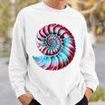 アンモナイトスパイラル貝殻 長袖tシャツ スウェットシャツ 彼への贈り物