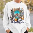 イスタンブール、トルコ 猫の街 Istanbul Turkey City Of Cats スウェットシャツ 彼への贈り物