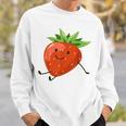 イチゴのハロウィンコスチューム かわいい怠惰なイチゴの果実 スウェットシャツ 彼への贈り物