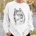 オオカミ イラスト デザイン 動物 シンボル ギフト スウェットシャツ 彼への贈り物