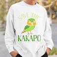 カカポ絶滅危惧保全啓発鳥を救え 長袖tシャツ スウェットシャツ 彼への贈り物