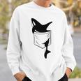 カジュアルなシャチ 面白いオルカをポケットに スウェットシャツ 彼への贈り物