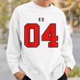 カレッジ 04 ナンバー スタイル ヴィンテージ イタリア国旗 スウェットシャツ 彼への贈り物