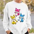 カワイイ・パンセクシュアル・プライド・フォックス 長袖tシャツ スウェットシャツ 彼への贈り物
