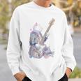 ギターを弾く猫 ネコ おもしろ かわいい ロック おしゃれ スウェットシャツ 彼への贈り物