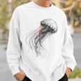 クラゲ 図面 グラフィック 動物 アート クラゲ スウェットシャツ 彼への贈り物