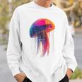 クラゲ 幾何学模様 動物 抽象 カラフル アート クラゲ スウェットシャツ 彼への贈り物