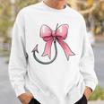 コケット ボウ 釣り フィッシャーフック ピンクリボン ママ 母の日 スウェットシャツ 彼への贈り物