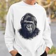 ゴリラ 描画 動物 イラスト 抽象画 アート ゴリラ スウェットシャツ 彼への贈り物