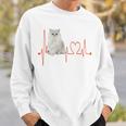 ゴールデンチンチラ ペルシャ猫 ハートビート Ekg I Love My Cats スウェットシャツ 彼への贈り物
