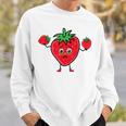 サマータイム いちご いちご 果実 果実 ガーデン スウェットシャツ 彼への贈り物