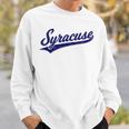 シラキュース ニューヨーク バーシティ スクリプト クラシック スポーツ ジャージスタイル スウェットシャツ 彼への贈り物